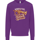 Flugelhorn Music Speaks Where Words Fail Kids Sweatshirt Jumper Purple
