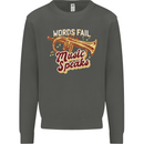 Flugelhorn Music Speaks Where Words Fail Kids Sweatshirt Jumper Storm Grey