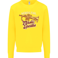 Flugelhorn Music Speaks Where Words Fail Kids Sweatshirt Jumper Yellow