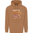 Flugelhorn Music Speaks Where Words Fail Mens 80% Cotton Hoodie Caramel Latte