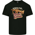 Flugelhorn Music Speaks Where Words Fail Mens Cotton T-Shirt Tee Top Black