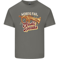 Flugelhorn Music Speaks Where Words Fail Mens Cotton T-Shirt Tee Top Charcoal