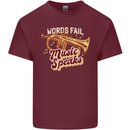 Flugelhorn Music Speaks Where Words Fail Mens Cotton T-Shirt Tee Top Maroon