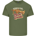 Flugelhorn Music Speaks Where Words Fail Mens Cotton T-Shirt Tee Top Military Green