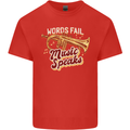 Flugelhorn Music Speaks Where Words Fail Mens Cotton T-Shirt Tee Top Red