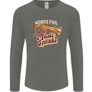 Flugelhorn Music Speaks Where Words Fail Mens Long Sleeve T-Shirt Charcoal