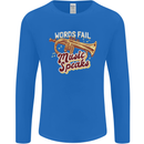 Flugelhorn Music Speaks Where Words Fail Mens Long Sleeve T-Shirt Royal Blue