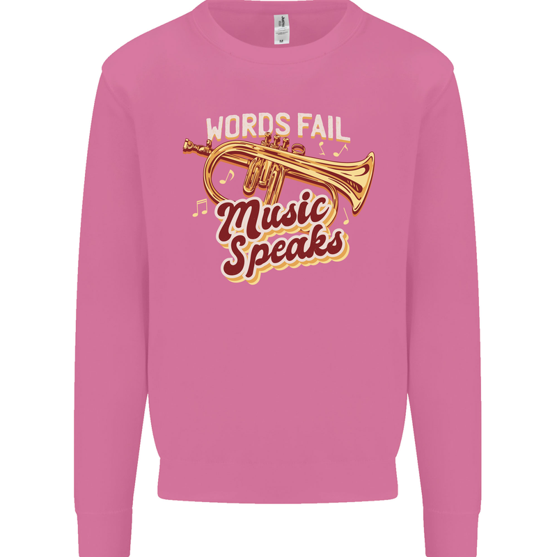 Flugelhorn Music Speaks Where Words Fail Mens Sweatshirt Jumper Azalea