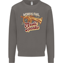 Flugelhorn Music Speaks Where Words Fail Mens Sweatshirt Jumper Charcoal