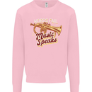 Flugelhorn Music Speaks Where Words Fail Mens Sweatshirt Jumper Light Pink