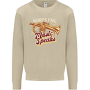 Flugelhorn Music Speaks Where Words Fail Mens Sweatshirt Jumper Sand