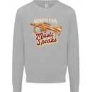 Flugelhorn Music Speaks Where Words Fail Mens Sweatshirt Jumper Sports Grey