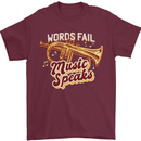 Flugelhorn Music Speaks Where Words Fail Mens T-Shirt 100% Cotton Maroon
