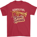 Flugelhorn Music Speaks Where Words Fail Mens T-Shirt 100% Cotton Red