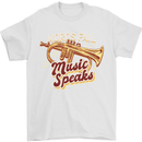 Flugelhorn Music Speaks Where Words Fail Mens T-Shirt 100% Cotton White
