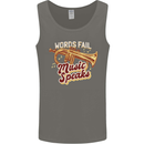 Flugelhorn Music Speaks Where Words Fail Mens Vest Tank Top Charcoal