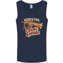 Flugelhorn Music Speaks Where Words Fail Mens Vest Tank Top Navy Blue