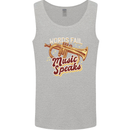 Flugelhorn Music Speaks Where Words Fail Mens Vest Tank Top Sports Grey