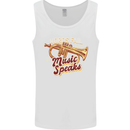 Flugelhorn Music Speaks Where Words Fail Mens Vest Tank Top White