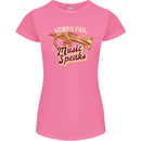 Flugelhorn Music Speaks Where Words Fail Womens Petite Cut T-Shirt Azalea