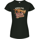 Flugelhorn Music Speaks Where Words Fail Womens Petite Cut T-Shirt Black