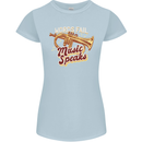 Flugelhorn Music Speaks Where Words Fail Womens Petite Cut T-Shirt Light Blue