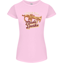 Flugelhorn Music Speaks Where Words Fail Womens Petite Cut T-Shirt Light Pink