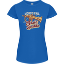 Flugelhorn Music Speaks Where Words Fail Womens Petite Cut T-Shirt Royal Blue