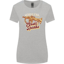 Flugelhorn Music Speaks Where Words Fail Womens Wider Cut T-Shirt Sports Grey