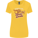 Flugelhorn Music Speaks Where Words Fail Womens Wider Cut T-Shirt Yellow
