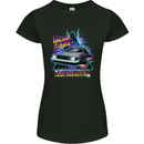 Flux Capacitor 80's Movie Womens Petite Cut T-Shirt Black