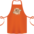 Flying Steampunk Dog Cotton Apron 100% Organic Orange