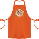 Flying Steampunk Dog Cotton Apron 100% Organic Orange