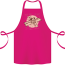 Flying Steampunk Dog Cotton Apron 100% Organic Pink