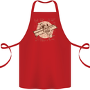 Flying Steampunk Dog Cotton Apron 100% Organic Red
