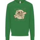Flying Steampunk Dog Kids Sweatshirt Jumper Irish Green