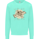 Flying Steampunk Dog Kids Sweatshirt Jumper Peppermint