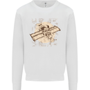 Flying Steampunk Dog Kids Sweatshirt Jumper White