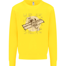Flying Steampunk Dog Kids Sweatshirt Jumper Yellow
