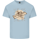 Flying Steampunk Dog Kids T-Shirt Childrens Light Blue