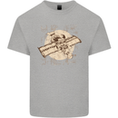 Flying Steampunk Dog Kids T-Shirt Childrens Sports Grey