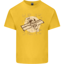 Flying Steampunk Dog Kids T-Shirt Childrens Yellow
