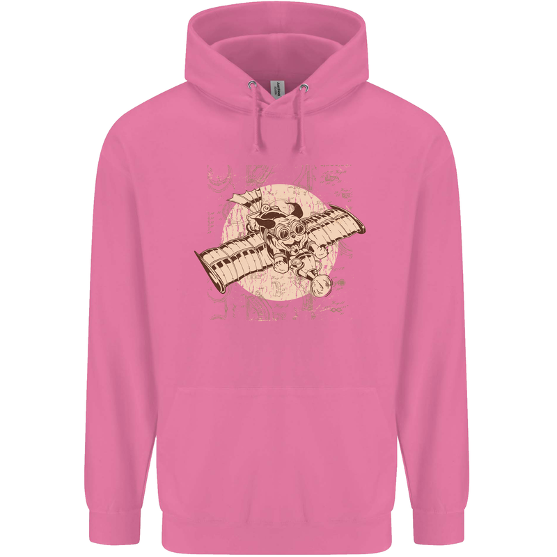 Flying Steampunk Dog Mens 80% Cotton Hoodie Azelea