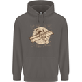 Flying Steampunk Dog Mens 80% Cotton Hoodie Charcoal