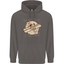 Flying Steampunk Dog Mens 80% Cotton Hoodie Charcoal