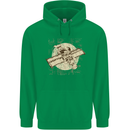 Flying Steampunk Dog Mens 80% Cotton Hoodie Irish Green