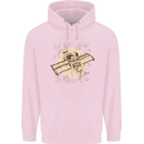 Flying Steampunk Dog Mens 80% Cotton Hoodie Light Pink