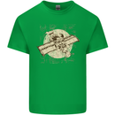 Flying Steampunk Dog Mens Cotton T-Shirt Tee Top Irish Green