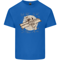 Flying Steampunk Dog Mens Cotton T-Shirt Tee Top Royal Blue