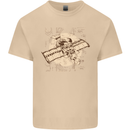 Flying Steampunk Dog Mens Cotton T-Shirt Tee Top Sand